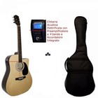 Chitarra Acustica Elettrificata con Accordatore integrato e Custodia morbida