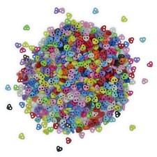 50pcs 5mm Mini Round Black Buttons - Tiny Plastic Buttons For Doll Clothes & Crafts