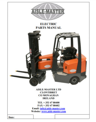 AISLE-MASTER ELEKTROSTAPLER ERSATZTEILHANDBUCH KATALOG KAMM GEBUNDEN