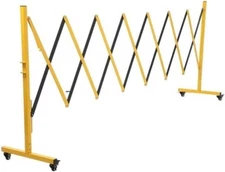 Metal Expandable Barricade 11FT Folding Security Gate Retractable Driveway Gate