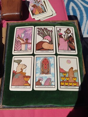 Vintage 1970 AQUARIAN The Fool TAROT CARDS X 78 MORGAN PRESS/US