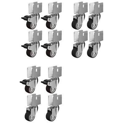 4Pcs 360 Swivels Rubber Roller Trolley Wheel 1.5inch Universals Swivels Casters