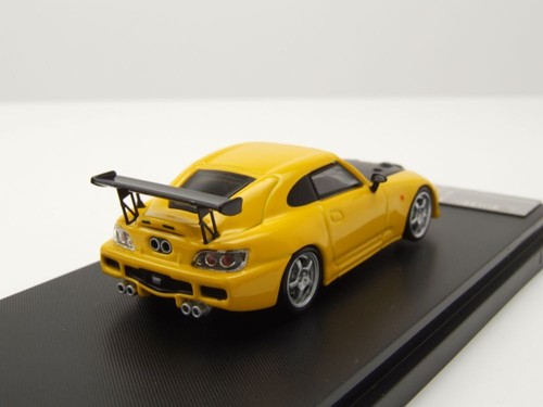 Honda S2000 amarillo negro coche modelo 1:64 Street Weapon - Imagen 2 de 9