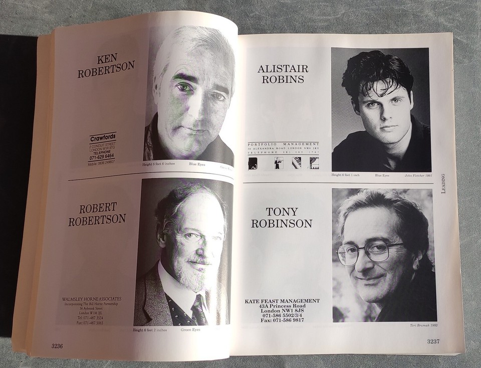 SPOTLIGHT CASTING DIRECTORY 1994 1995 Q Z MALE ACTORS TV FILM