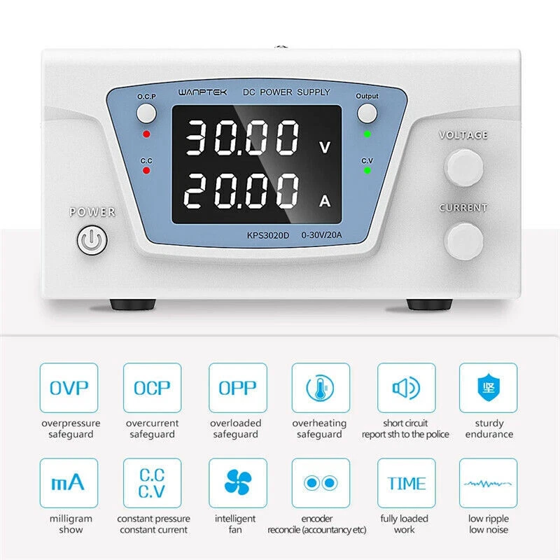 Fuente de alimentación regulada CC programable ajustable de alta potencia 200V/300V 3A/5A/10A Foto 4 de 4
