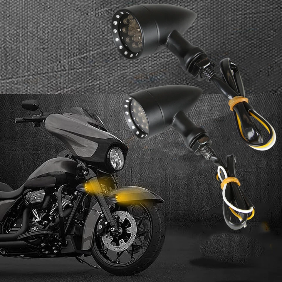 Motorcycle LED Turn Signals Blinker Light For Honda Shadow 750 ACE Spirit AERO - Изображение 2 из 4