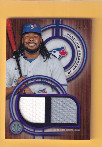 2025 Topps Tribute Dual Relics Viola Vladimir Guerrero Jr. Blue Jays 22/50