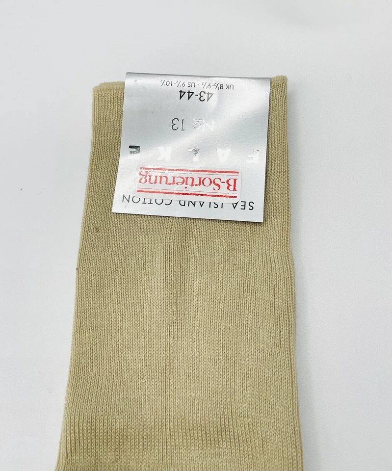 Falke No.13 Socken Gr 43-44 Herren Kniestrümpfe Strümpfe Beige Sea Island Cotton - Bild 3 von 4