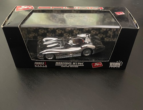 1:43 BRUMM MERCEDES W196C CHROME 5000 Limited Pcs Sterling Moss