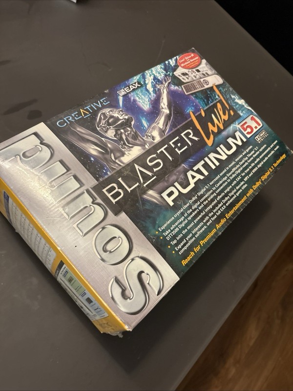 Creative Labs Sound Blaster Live Platinum New in Box 5.1  W Remote Dolby Digital