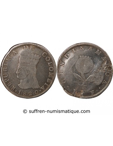 Colombie Colombie - 8 Reales Argent - 1820 Bogota - Picture 1 of 4