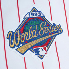 Mitchell Ness Phillies 1993 Darren Daulton Authentic WORLD SERIES STRIPES JERSEY