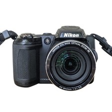 Nikon Coolpix L120 Black Digital Camera 21x Zoom 14.1 Megapixels Tested Works