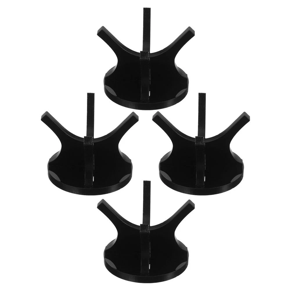 4Pcs Acrylic Baseball Display Holder Black Mini Sphere Stand