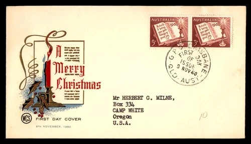 Mayfairstamps Australia FDC 1960 Bible Verse Candle First Day Cover aaw_52223