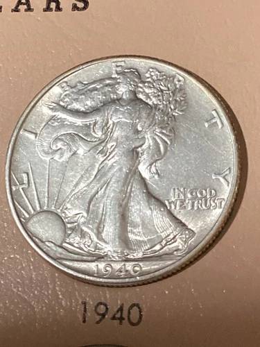 1940 Walking Liberty Half Silver  About Uncirculated/ BU You Get Coin in Photos!