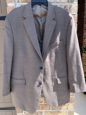 Jos. A. Bank Men's Brown Textured Wool Blend Blazer Size 46R