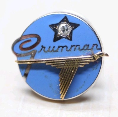 Vintage B4 Northrop Grumman Aerospace 10K Solid Gold Service Pin Diamond Star