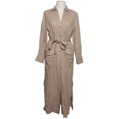 Zara, Blusenkleid, Größe: S, Beige, Leinen/Viskose, Einfarbig, Damen #rDC