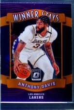 2023-24 Donruss Optic Anthony Davis 19 Lakers Winner Stays Holo
