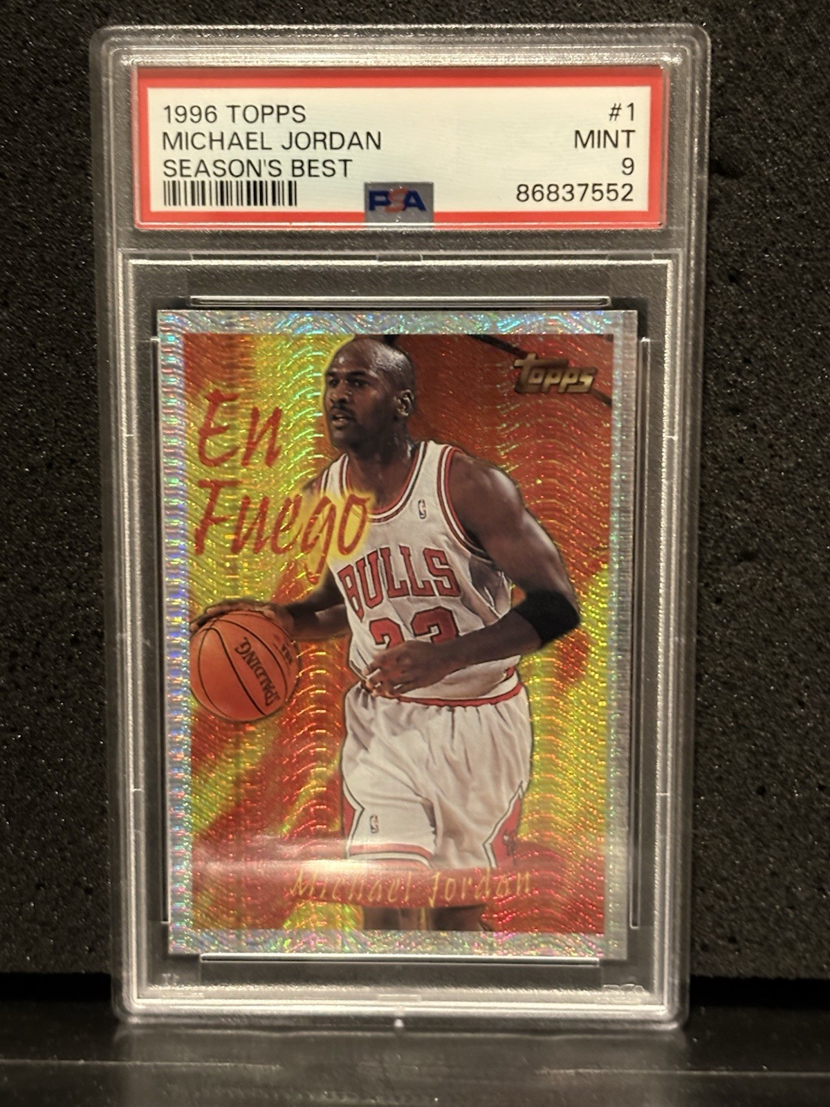1996-97 Topps - Season's Best En Fuego Michael Jordan #1 PSA 9!!! 🔥 