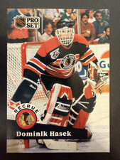 Dominik Hasek RC 1992 Pro Set #529 Chicago Blackhawks Rookie Card (French)