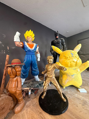 Naruto 3D-Figur 1 Meter in Gold mit schwarzen Akzenten