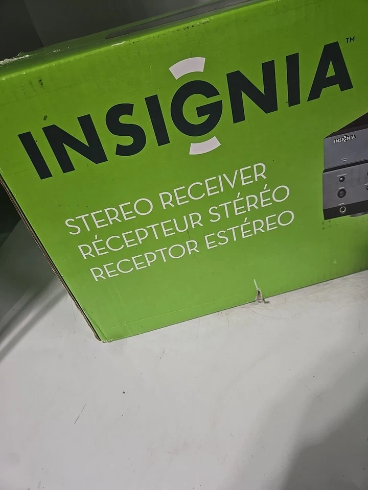 New Factory Sealed Insignia NS-R2001 200 W Stereo Receiver - Black - AM/FM Tuner - Image 3 of 4