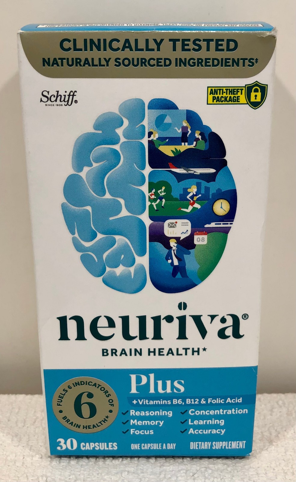 Neuriva Plus Brain Health Supplement Nootropics Vitamins B6 B12 Memory Learning