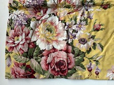 NEW RALPH LAUREN Brooke FULL FITTED SHEET Sophie Flowers FLORAL Yellow BLUE TAG