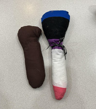 Lot Of 2 Soft Packer Female To Male Brown And Multi Colored