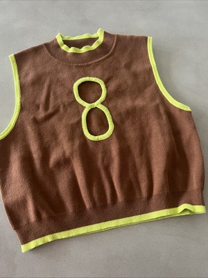 Another Girl Organic Cotton Sweater Vest Size 8 Y2K 90s Retro Streetwear Preppy