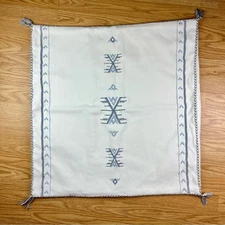 Set of Bohemian Boho Embroidered Canvas Twill Euro Shams