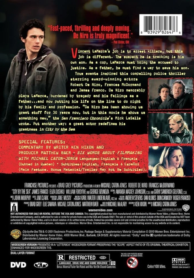 City by the Sea (DVD) Robert De Niro Frances McDormand James Franco Eliza Dushku - Image 2 of 2