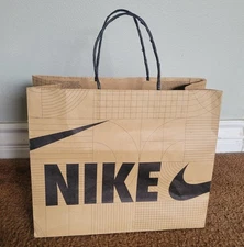 Nike Original Brown Swoosh Gift Shopping Bag Size 12x10x5 - Fast Shipping