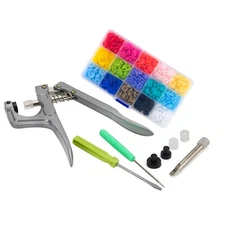 Transparent Case Professional Snap Buttons Press Tool Kit with Fastener Pliers