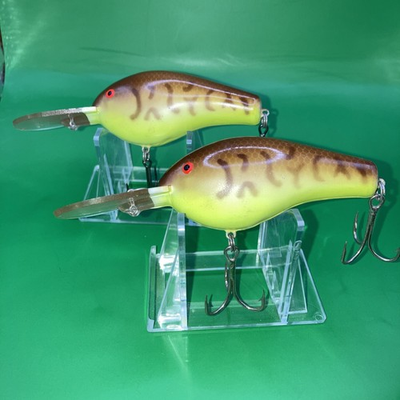 #ad Lot 2 Pradco Bandit 400 Series Craw pattern Crankbait Fishing lures $14.00
