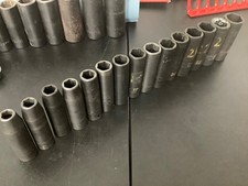 Proto 10mm To 24mm Impact Socket Set 12 Drive 15pc Deep 6-point Proto 10mm To 24mm Impact Socket Set 12 Drive 15pc Deep 6-point