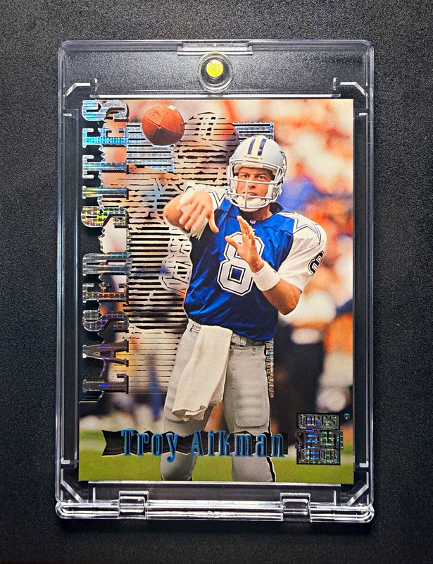 1996 Topps Stadium Club Laser Sites Insert LS4 Troy Aikman Dallas Cowboys