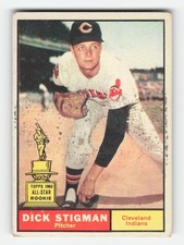 1961 Topps #77 Dick Stigman Poor
