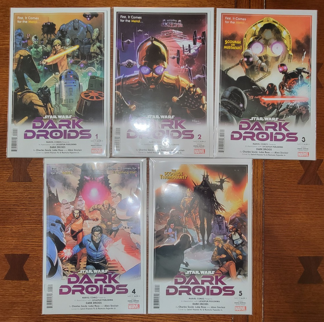MARVEL COMICS LOT: STAR WARS DARK DROIDS #1 2 3 4 5 (2023)  SOULE & ROSS