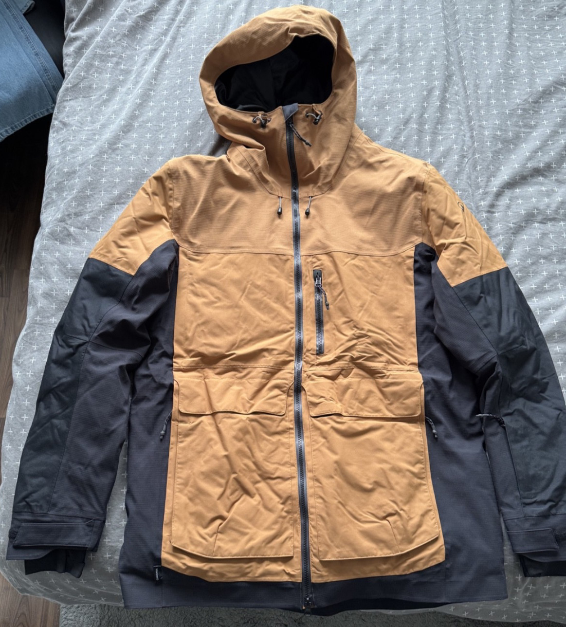 Decathlon / Quechua Ski oder Snowboard Jacke Braun/Schwarz Größe: XL