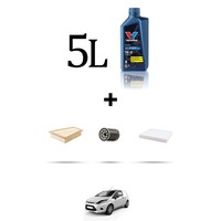 Hoffcar Wartungsset 3 Filter Und 5L ÖL FüR Ford Fiesta Vi 1.0 48Kw Ab 2012