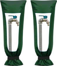 2 Pack 25x10 Inch Outdoor Insulated Faucet Cover for Winter Freeze Protection