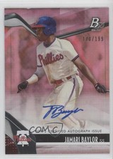 2021 Bowman Platinum Top Prospects Pink 178/199 Jamari Baylor #TOP-63 Auto 2f9
