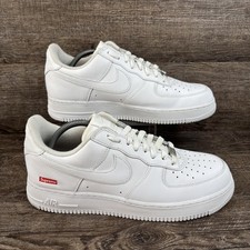 Nike Air Force 1 Low x Supreme Shoes Men's 10.5 White AF1 Sneakers CU9225-100