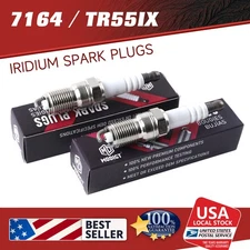 Set of 4 For NGK OEM 7164 TR55IX For Chevrolet GMC Ford Brand New Spark Plugs