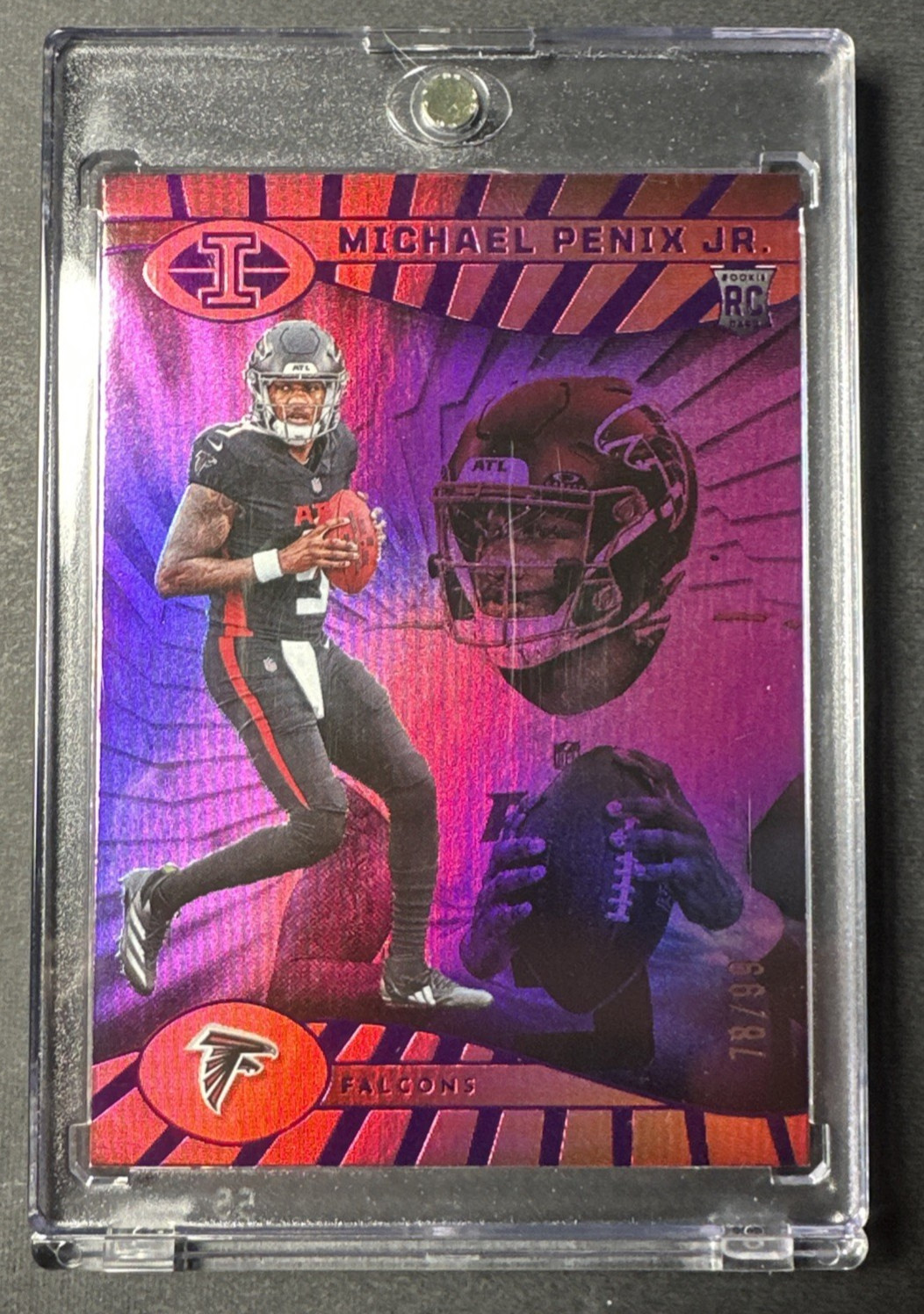 2024 Panini Illusions Football Michael Penix Jr (RC) /99 Purple Trophy #4
