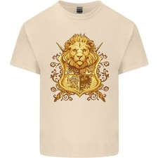 A Heraldische Löwe Mantel Von Arme Shield Herren Leichte Baumwolle T-Shirt