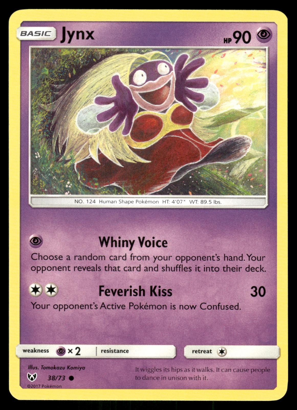 Jynx 38/73 Common Shining Legends Pokemon Lightly Played